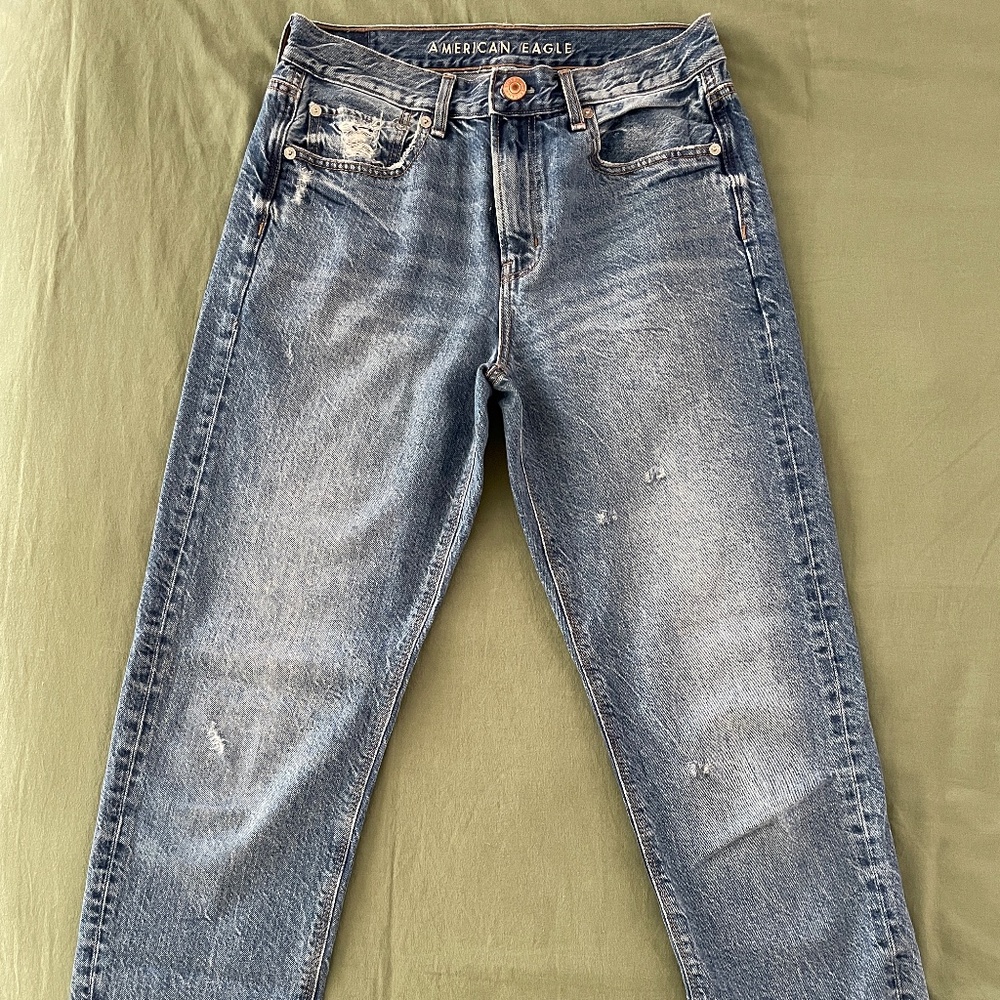 American Eagle Slim 90s Boyfriend Jeans Color Dark Vintage Size 2 Long